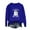 Blue, variant on WXLWZYWL Halloween Sweatshirts for Women Long Sleeve Shirts Crewneck Bat Pumpkin Ghost Witch Printed Loose Casual Pullover Tee Tops Hoodie Fall Clothes 2024