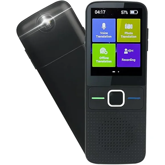 Dispositivo Traductor de Idiomas, Traductor Instantáneo Portátil Compatible con WiFi/Bluetooth/Offline Bidireccional en Tiempo Real en Línea 137 Idiomas Traductor de Idiomas Inteligente