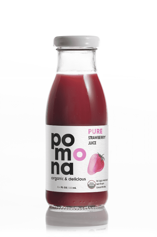 Pomona Organic Juices Strawberry Juice, 8.4 Ounce Bottle (Pack of 12)