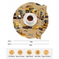 thumbnail image 6 of 13 Inch Round Placemats Set of 4, Construction Truck Non Slip Heat Insulation PP Table Mats, Cartoon Grips and Bulldozers Turmeric Washable Place Mats for Kitchen Dining Party Table Decor, 6 of 7