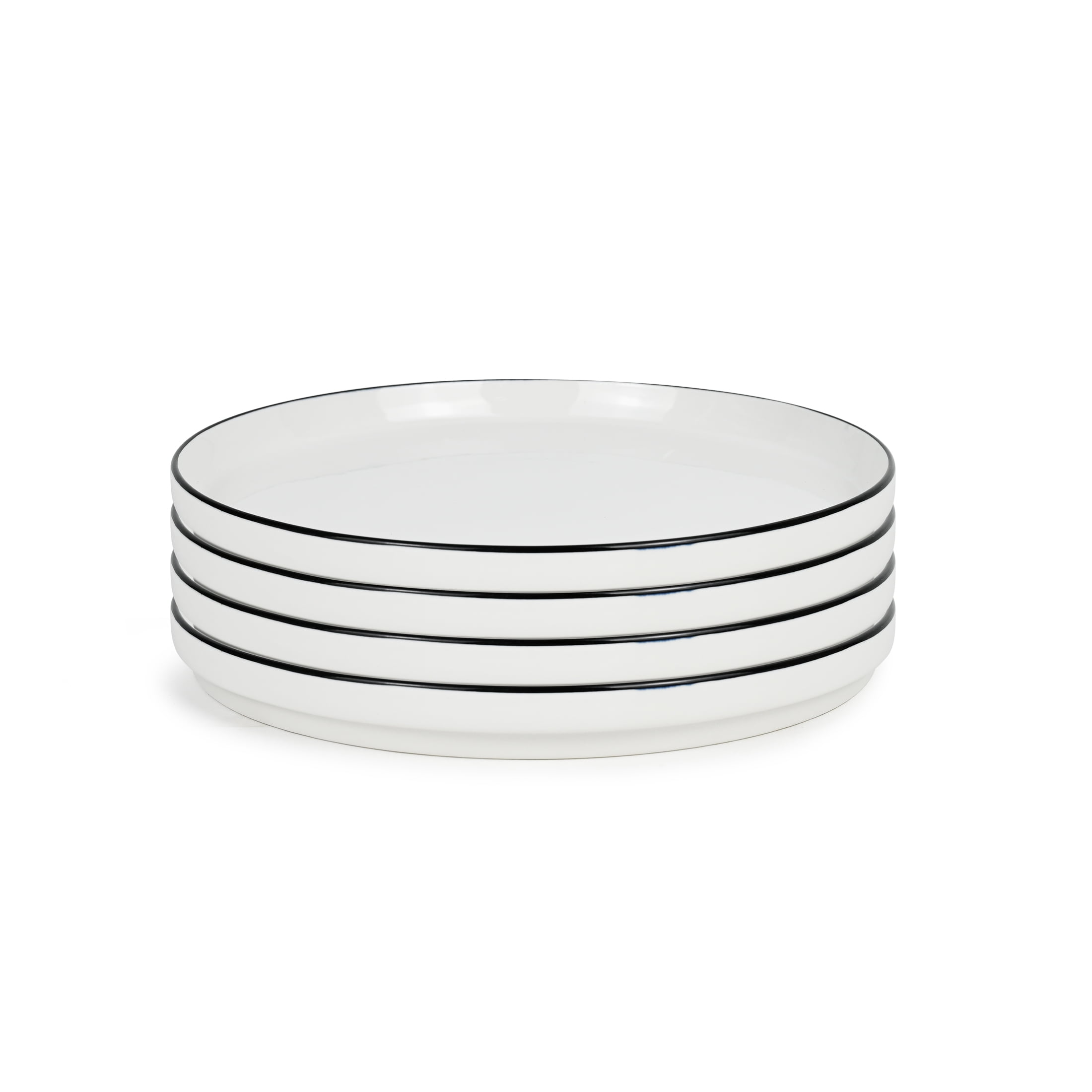 Mainstays Black Rim Round Stoneware Salad Plate, 7.6 in