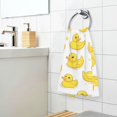 thumbnail image 3 of Yayeee 2 Pack Hand Towels for Bathroom 100% Cotton 16" x 28" Soft Absorbent Kitchen Towel, Yellow Rubber Ducks, 3 of 7