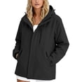 thumbnail image 2 of Windbreaker Jacket Women Lightweight Long Sleeve Windproof Waterproof Zip Up Hooded Hiking Jackets with Pockets, 2 of 5