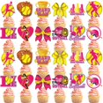 thumbnail image 1 of Cupcake Toppers con temática de softball de Hokinaa para cumpleaños, 24 unidades, 1 of 7