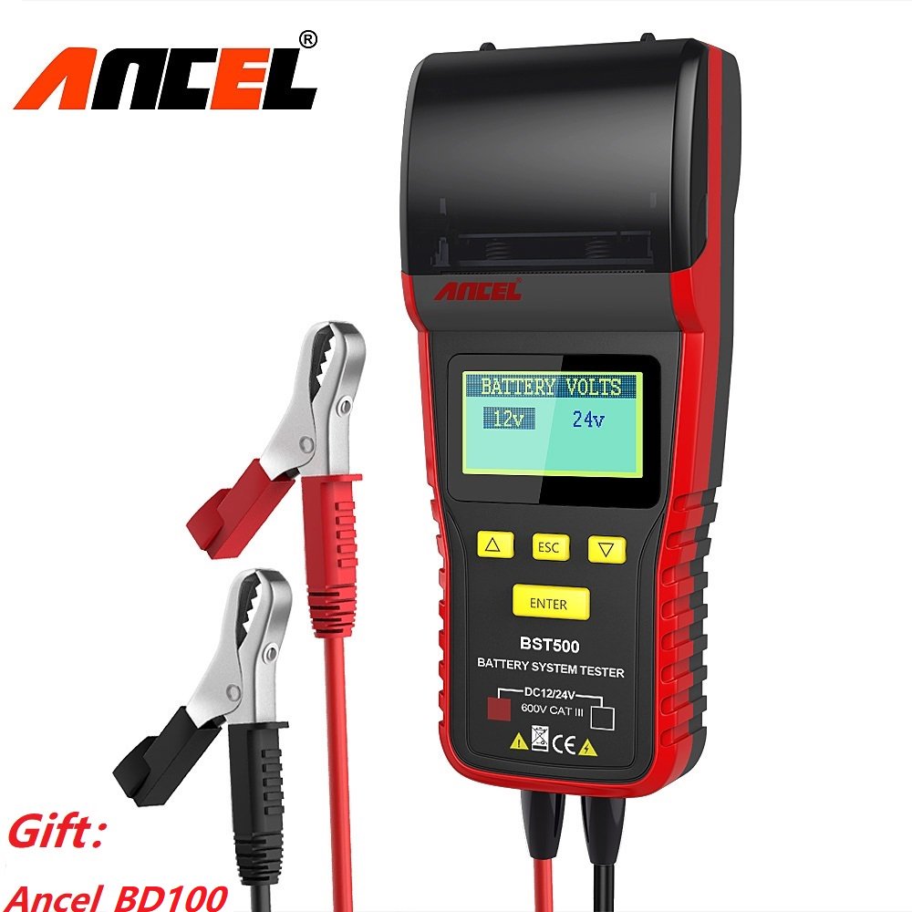 Ancel BST500 Battery Analyzer 12V 24V 1002000 CCA Scan Tool Automotive