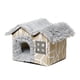 thumbnail image 4 of Casa de cama para mascotas, almohadilla extraíble, parte inferior antideslizante, casa de techo doble, caseta de refugio cómoda para perros pequeños, 44cmx36cmx39cm Yinane Casa de la cama del gato, 4 of 8