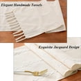 thumbnail image 2 of SHIBA-Rustic Linen Table Runner Farmhouse Style Table Runners 108 inches Long Embroidered Table Runner with Hand-Tassels for Party, Dresser Decor and Dining Room Decorations (Ivory, 13"×108"), 2 of 4