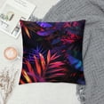 thumbnail image 2 of Acheng Short Plush Pillowcase 1 Piece - Palm Leaves with Lush Branches and Leaves, Tropical Jungle Palm Leaves with Charming Colors White, 2 of 5