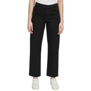 Calvin Klein Women High Rise Straight Leg Jean (US, Numeric, 10, Regular, Regular, Black Jet)