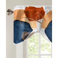 thumbnail image 2 of Geometric Abstract Art Window Valance Curtain Kitchen Cafe Short Curtains Living Room Tie-Up Valance Curtain, 2 of 6