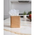 thumbnail image 4 of PILLOWPIA James Stonewashed Linen Tissue Box Holder, Fawn, Decorative Home Accessory, 4.5" L x 4.5" W x 5.5" H, 4 of 5