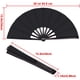 thumbnail image 1 of Abanico de mano grande plegable de seda Abanico plegable de mano Abanico plegable de Tai Chi chino para hombres y mujeres Rendimiento, baile, decoraciones, festival, regalo (negro, 2 paquetes) Fokelyi WRJM-320, 1 of 6
