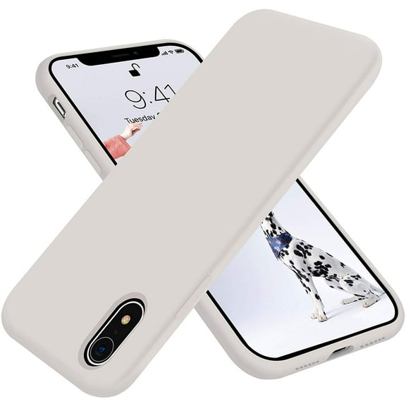 Compatible with iPhone XR Case,[Silky and Soft Touch Series] Premium Soft Liquid Silicone Rubber Full-Body Protective Bumper Case for iPhone XR （Milky white）