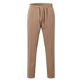 thumbnail image 6 of Zylarhe Casual Pants for Men Male Solid Color Long Trousers Tether Pants Sports Street Casual Trousers Band Size, 6 of 6