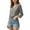 Grey, variant on Womens 3/4 Length Sleeve Tops! Comdrip Women's Top 3/4 Sleeve Striped Printed Cute Top V Neck Slim Half Sleeve T Shirt Shirt Top Mid Length Sleeve Tops for Women Light Blue XL