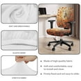 thumbnail image 6 of FKELYI Soft Office Chair Slipcover for Backrest & Cushion Seat Vintage Floral Horse Print Swivel Computer Chair Cover Stretchy Dustproof Armchair Protector, Pack of 2, 6 of 7