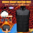 thumbnail image 2 of Plus Size Heated Jackets for Men Unisex Casual Patchwork Zipper Double Control 11 Areas Heat Heating Vest USB Charging Vest, 2 of 6