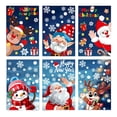 thumbnail image 1 of 6 piezas de pegatinas navideñas para ventana, calcomanías reutilizables, decoración de pared DIY, 1 of 9
