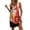 Red, variant on Short Dresses for Women Plus Size Floral Printed V-Neck Sleeveless Casual Loose Summer Vacation Beach Sundresses with Pockets