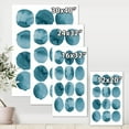 thumbnail image 4 of Designart Aquamarine Circles Blue Geometric Elements Canvas Wall Art, 4 of 4