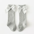 thumbnail image 2 of Generic Socks Toddlers Baby Kids Girls Solid Knee-High Socks Stockings Mid-Calf Length Princess Sock for Crew Socks Fashion Comfortable Ankle Sock ﻿(6-18 Months,Grey), 2 of 4