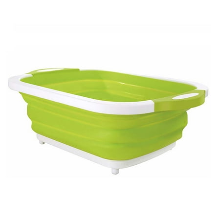 

Multifunction Foldable Cutting Board Fruit Vegetable Washing Drain Basket Home Cutting Boards Green