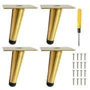 Penck Leg for Sofa, Replacement Angled Futon Legs, 4 Inch Steel Furniture Dresser Legs,Feet Table Legs, Black,4PCS