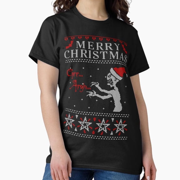 Buffy Vampire Slayer Christmas Ugly Sweater Style Art Unisex T-Shirt up to size 5XL