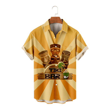 

MLFU Plus Size Shirt Button Down Short Sleeve Graphic Fashion Shirts Summer Blouses Regular & Big Man Sizes