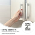 thumbnail image 3 of 4 Pc 90 Degree Door Latch Locks Stainless Steel Barn Latches Security Bolt, 3 of 6