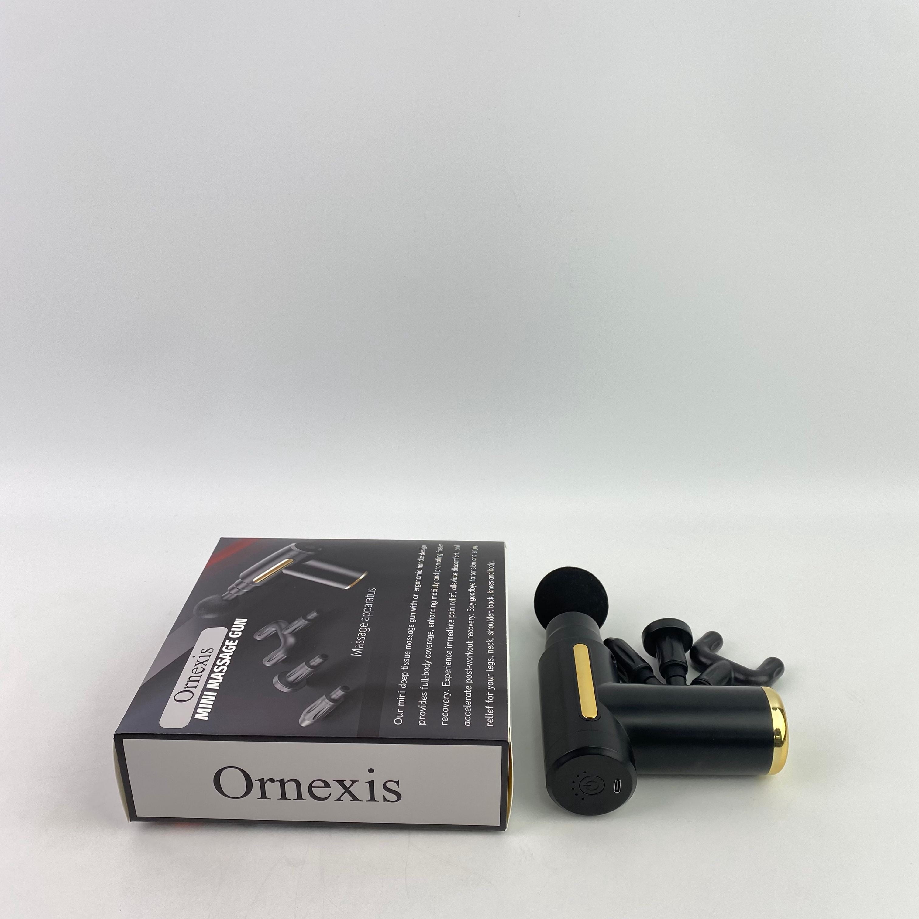 Ornexis Massage apparatus,Massage Gun, Small Travel Tool, Massage Gun Deep Tissue,Percussion Handheld Portable Muscle Massager Tool for Full Body Pain Relief, Ideal Gifts for Men, Women(Black)