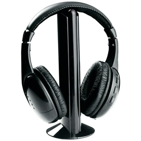 - Naxa NE922A Professional 5-in-1 Wireless Headphones with Microphone & FM Radio