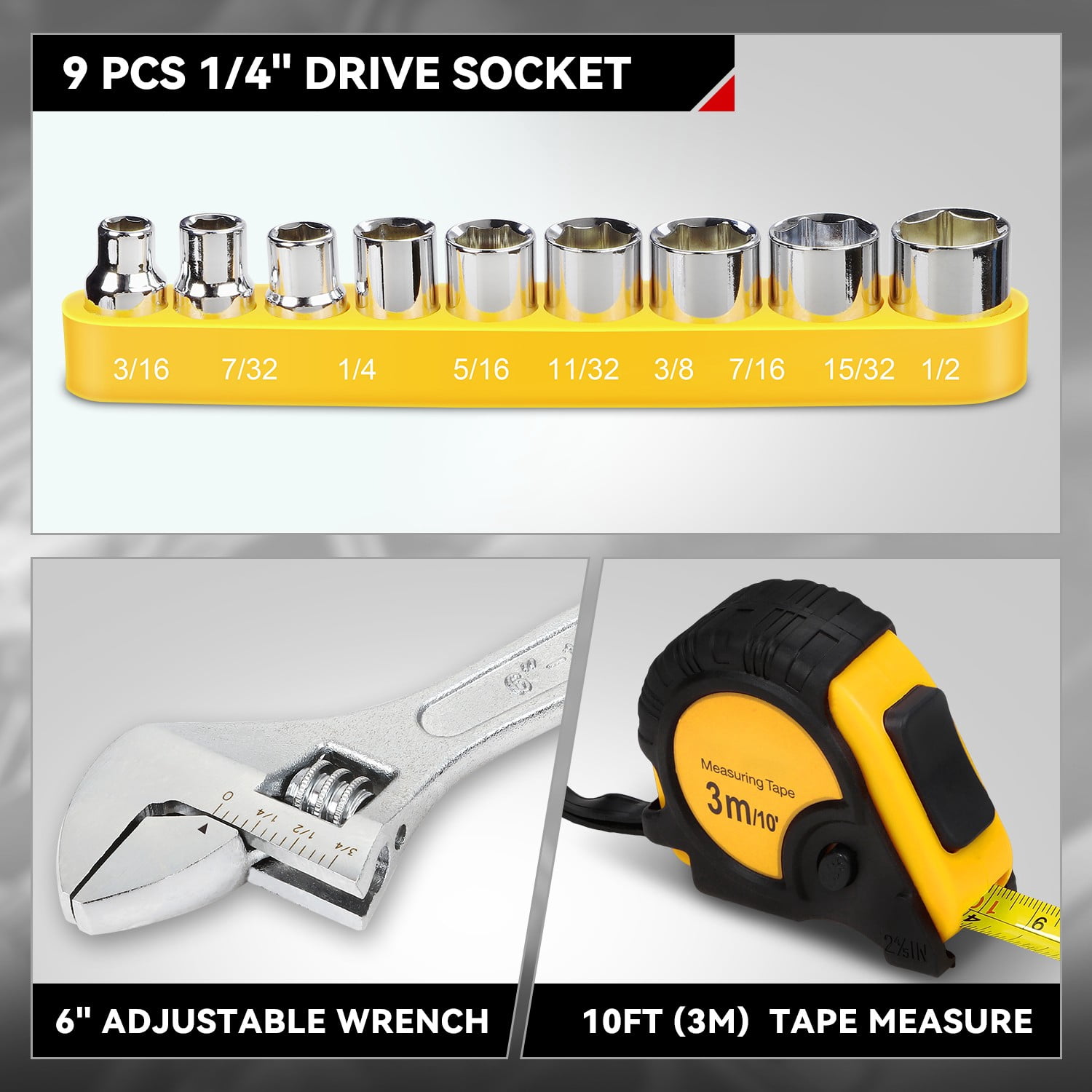 DNA Motoring 18V, 46-Pack Battery Powered Tool Sets