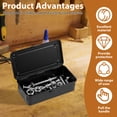 thumbnail image 3 of Threns 2 Pcs Trunk Tool Box with Lid Multipurpose Iron Storage Box Rectangular Metal Container Metal Storage Organizer for Scrapbook Stamps, 3 of 10