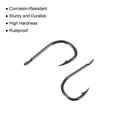 thumbnail image 5 of Uxcell 3# 0.24" J Shape High Carbon Steel Claw Fish Catfish Hooks with Barbs, Black 100 Pack, 5 of 5