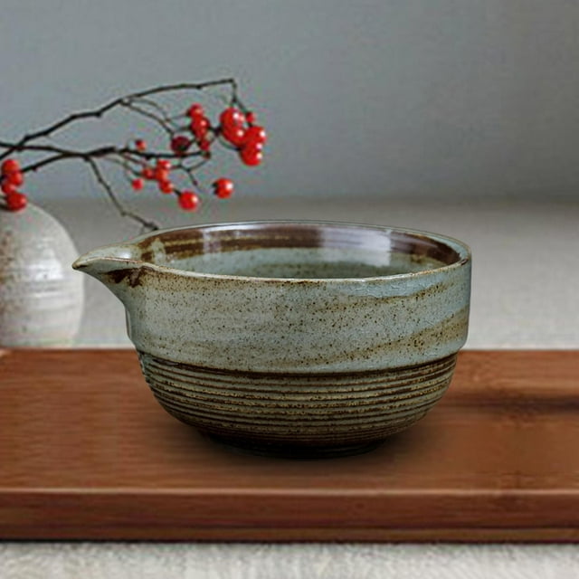 Ceramic Matcha Bowl 480ml for Family Japanese Matcha Preparation Ceremony Style A