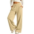 thumbnail image 6 of FAIWAD Sweatpants for Kids Elastic Waist Wide Leg Pants Boys Girls Athletic Pants with Pockets, 6 of 8