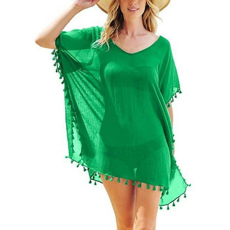 Hirigin Women Chiffon Tassel Swimsuit Bathing Suit Bikini Stylish Beach Cover up