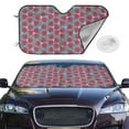 thumbnail image 2 of Kdxio Hand Drawn Strawberry Print Windshield Sun Shade,UV Rays and Sun Heat Protection,Sunshade for Car Windshield,Car Shade Front Windshield - Medium, 2 of 6