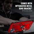 thumbnail image 4 of HTOOO Case for iPhone 14 Case 6.1": [Military Drop Protection] Apple Cell Phone Cover with Kickstand and Heavy Duty Shockproof Protective Phone Case Women&Men - Red, 4 of 6