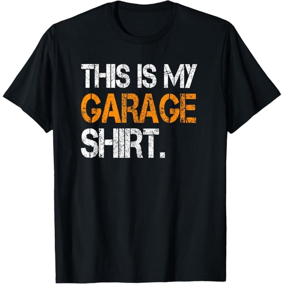 Funny This Is My Garage Shirt Men's Unisex Retro Graphic T-Shirt Distressed Mechanic DIY Project Design Tee