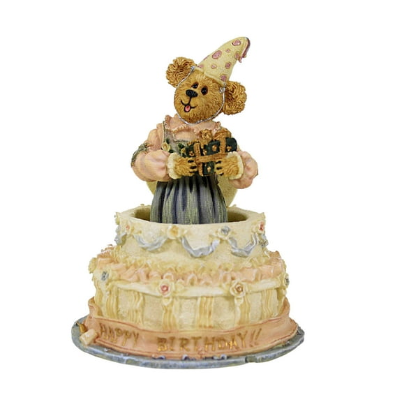 Boyds Bears Resin Gypsy Rose...Surprise!!! - 1 Figurine 5.5 Inch, Resin - Birthday Bearstone Cake 228332