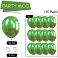 thumbnail image 5 of Metallic Green Balloons 50 pcs 12 Inch Metallic Apple Green Latex Helium Balloons for Graduation Halloween Safari Dinosaur Summer Weddings Baby Showers Birthday Party Decorations Green-G121, 5 of 12
