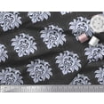 thumbnail image 3 of Soimoi Crepe Silk Fabric Seamless Baroque Damask Print Fabric by the Yard 42 Inch Wide, 3 of 3