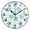 Black, variant on 9.84in Watercolor Blue Flowers PVC Canvas Wall and Table Clock with Canvas Texture, Black or Gold Hands