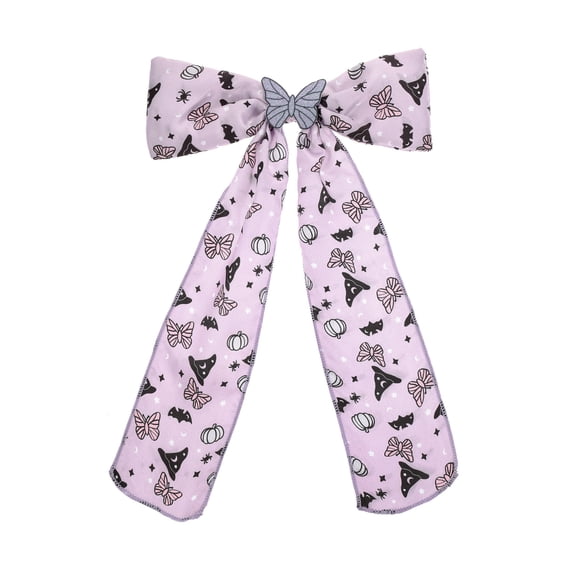 Way to Celebrate Purple Butterfly Print Halloween Hair Bow, 1 Piece