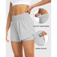 thumbnail image 3 of Womens High Waist Running Shorts Athletic Workout Quick Dry Shorts for Women with Pockets Gym Yoga White Summer Shorts, 3 of 6