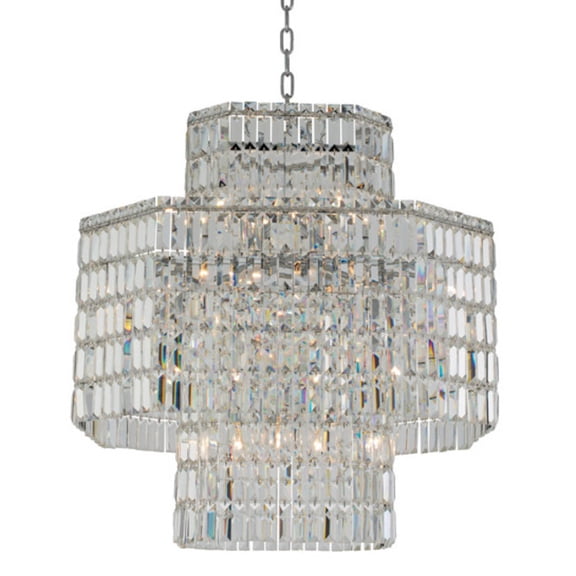 Allegri 036556-Fr001 Livelli 16 Light 33" Wide Crystal Pendant - Chrome