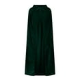 thumbnail image 2 of Xfvqtps Women Hooded Cloak Open Front Lace up Solid Color Velvet Flannel Soft Windproof Poncho Green, 2 of 7