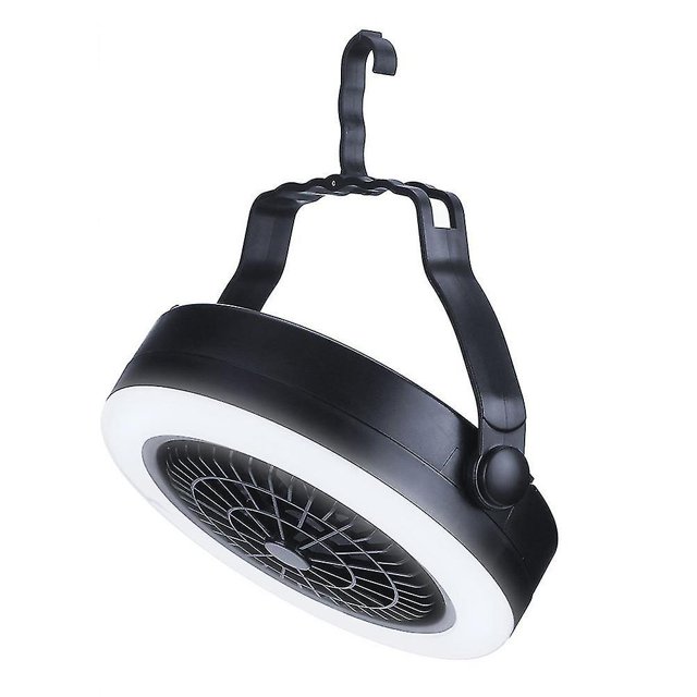 usb tres en uno lámpara de ventilador de camping 18led lámpara de ventilador de tienda multiusos luz de camping al aire libre negro kaili Sencillez
